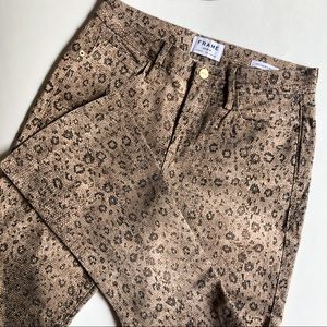 Frame Le Crop Mini Boot Snakeskin Jeans